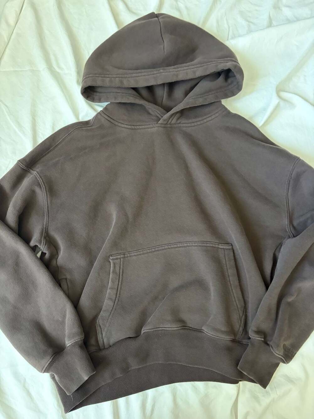 Hollister Boxy Fit Hoodie Size XS Brown Pullover